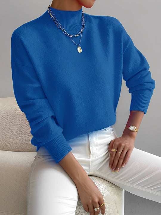 Roxana - Pull en maille élégant avec col mi-haut pour femmes