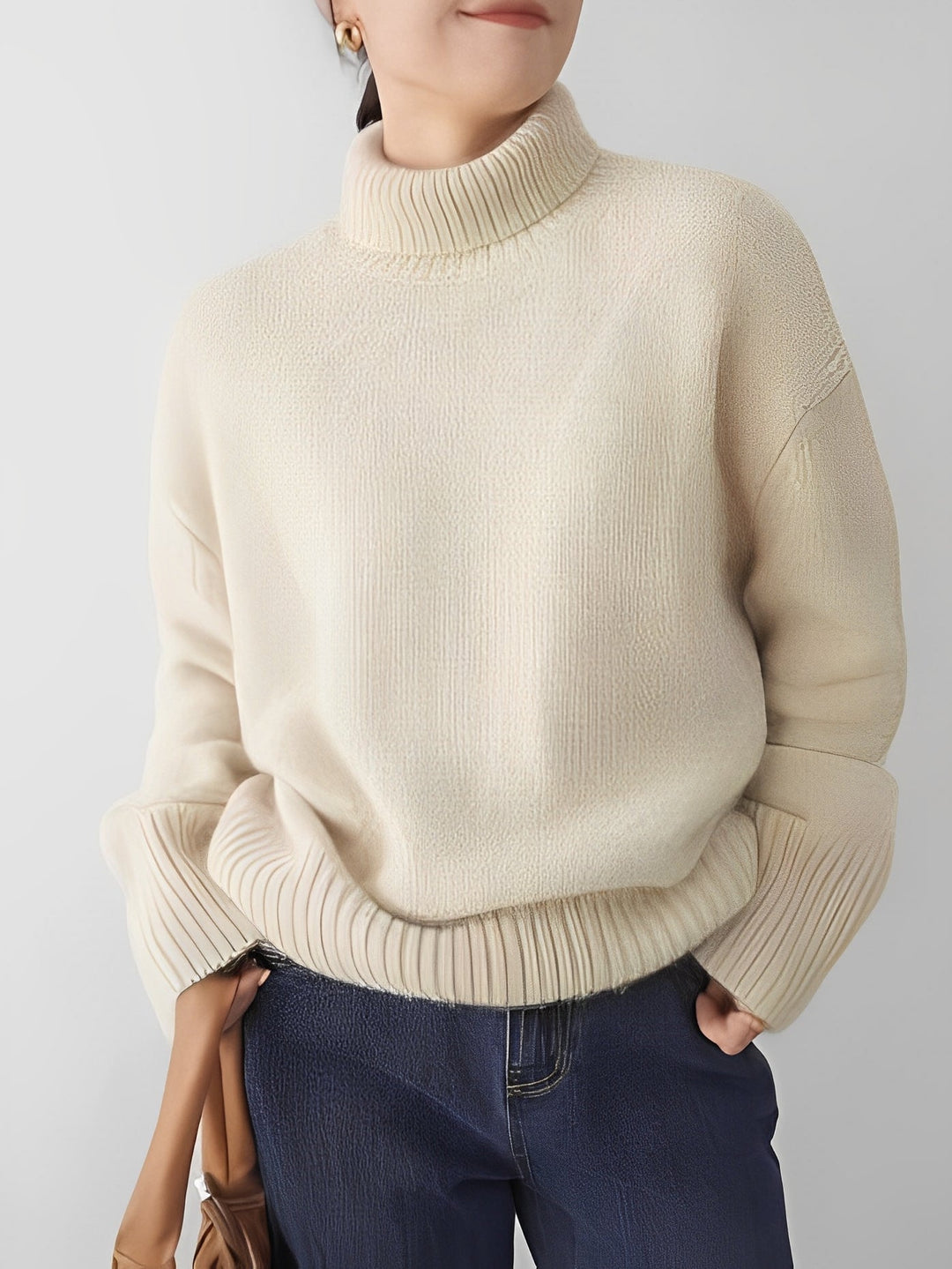 Yvette - Pull col roulé en cachemire pour femmes