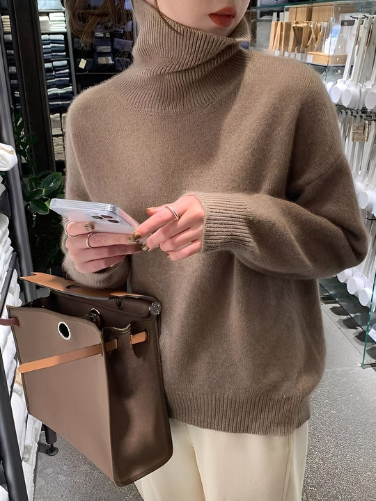 Yvette - Pull col roulé en cachemire pour femmes