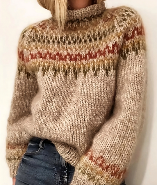 Oona - Pull Douillet en Laine Islandaise à Col Roulé