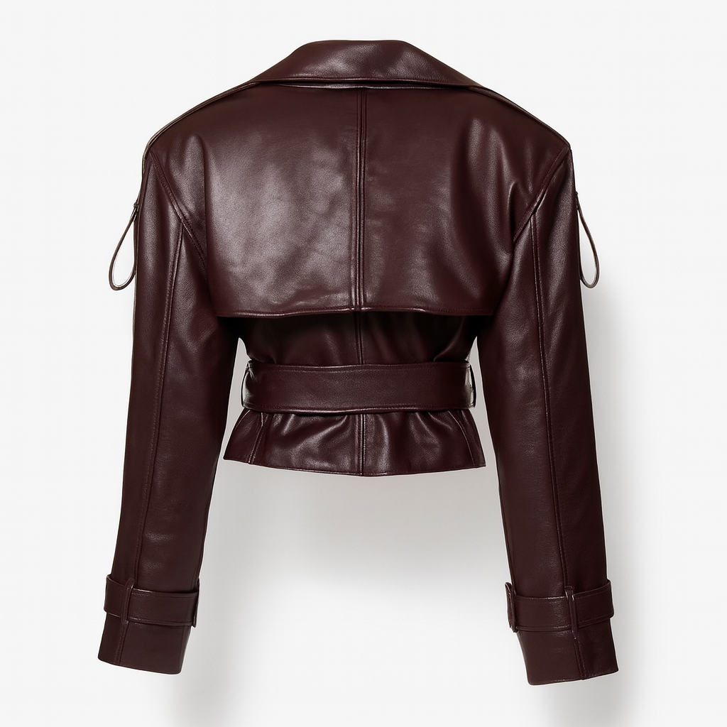 Veste courte en cuir pour femmes - Collection Automne/Hiver