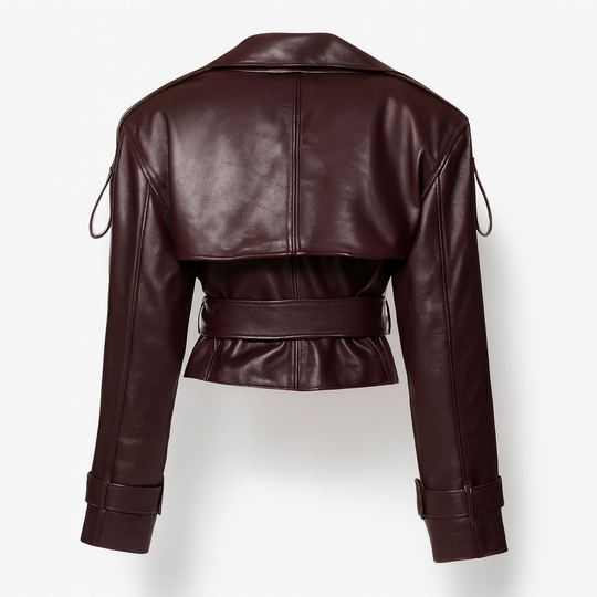 Veste courte en cuir pour femmes - Collection Automne/Hiver