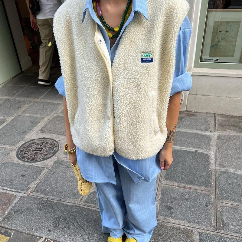 Gilet Femme Sans Manches – Boutonné, Doux et Confortable pour l'Automne