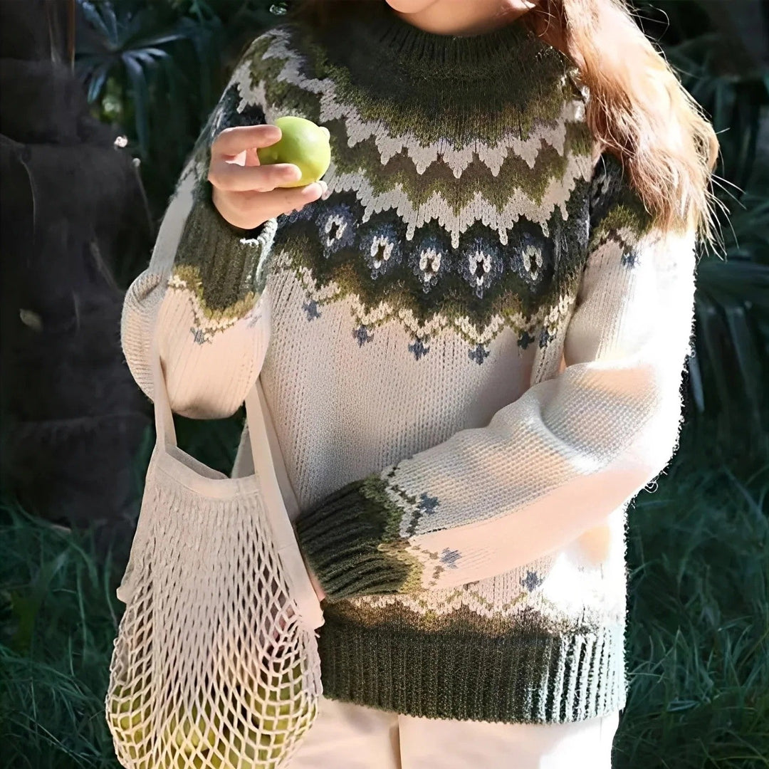 Holly - Pull en laine classique avec impression pour femmes