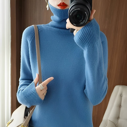 Ulyssa - Pull col roulé élégant en cachemire pour femmes