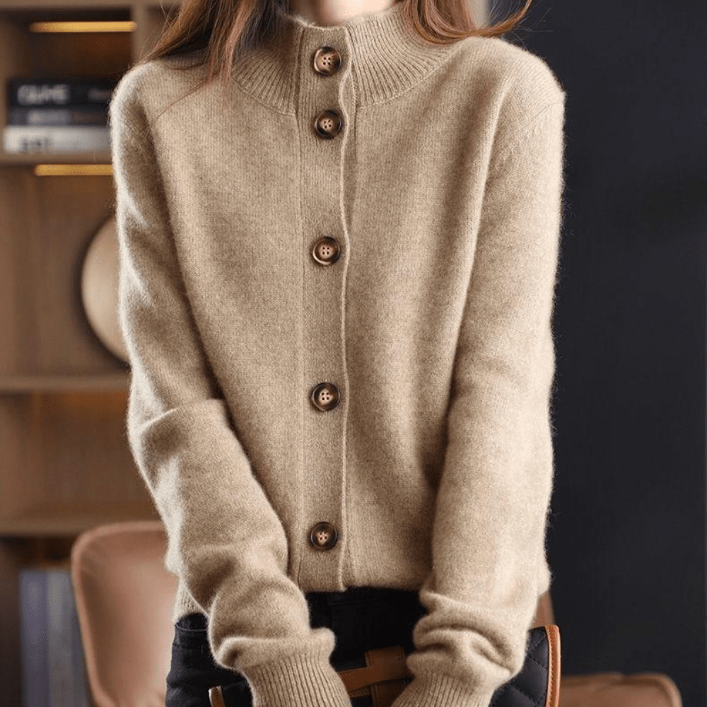 Darla Cardigan en cachemire pour femme - Pull doux et élégant à la coupe confortable
