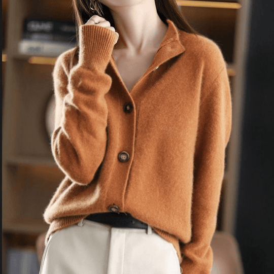 Darla Cardigan en cachemire pour femme - Pull doux et élégant à la coupe confortable
