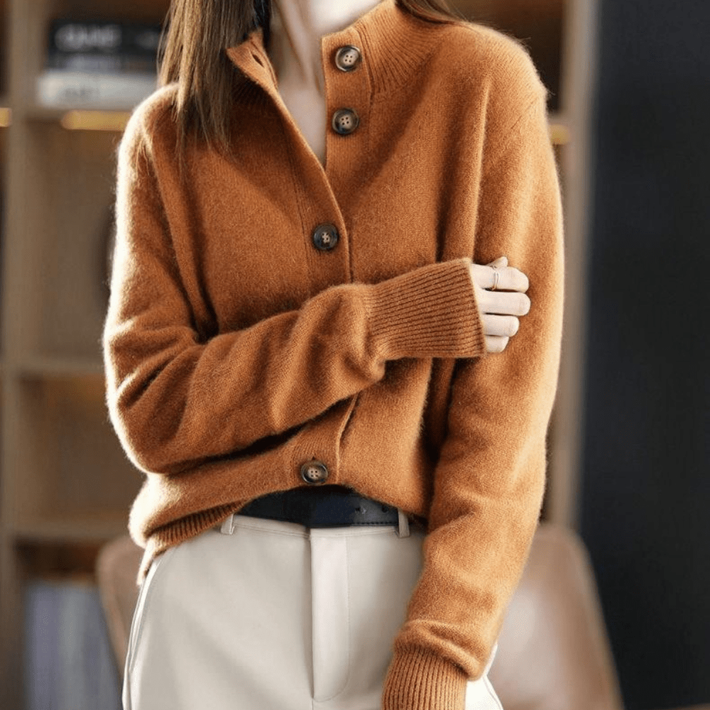Darla Cardigan en cachemire pour femme - Pull doux et élégant à la coupe confortable