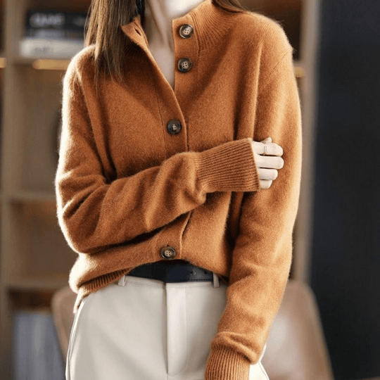 Darla Cardigan en cachemire pour femme - Pull doux et élégant à la coupe confortable