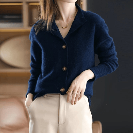 Darla Cardigan en cachemire pour femme - Pull doux et élégant à la coupe confortable